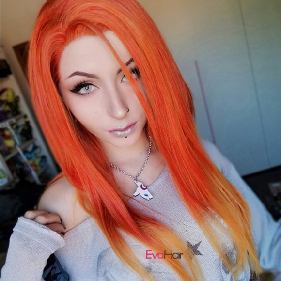 Evahair Other Sunset Orange Ombr Red Yellow Lace Front Wig